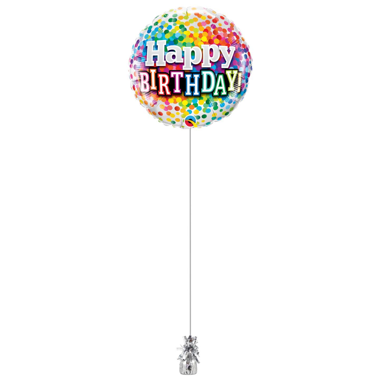 1x 18″ (45cm) Foil Helium Balloon on weight