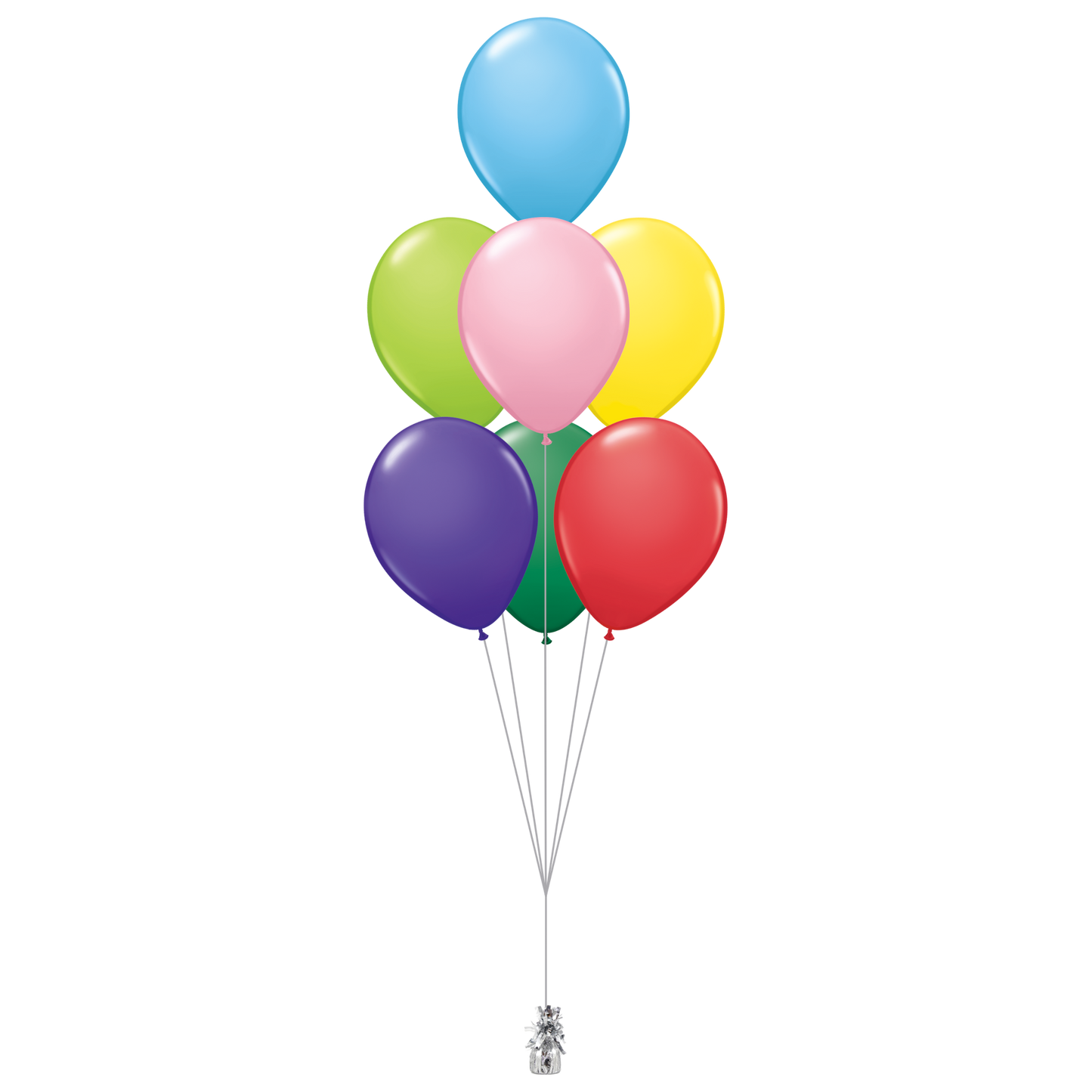7x Latex Helium Bouquet