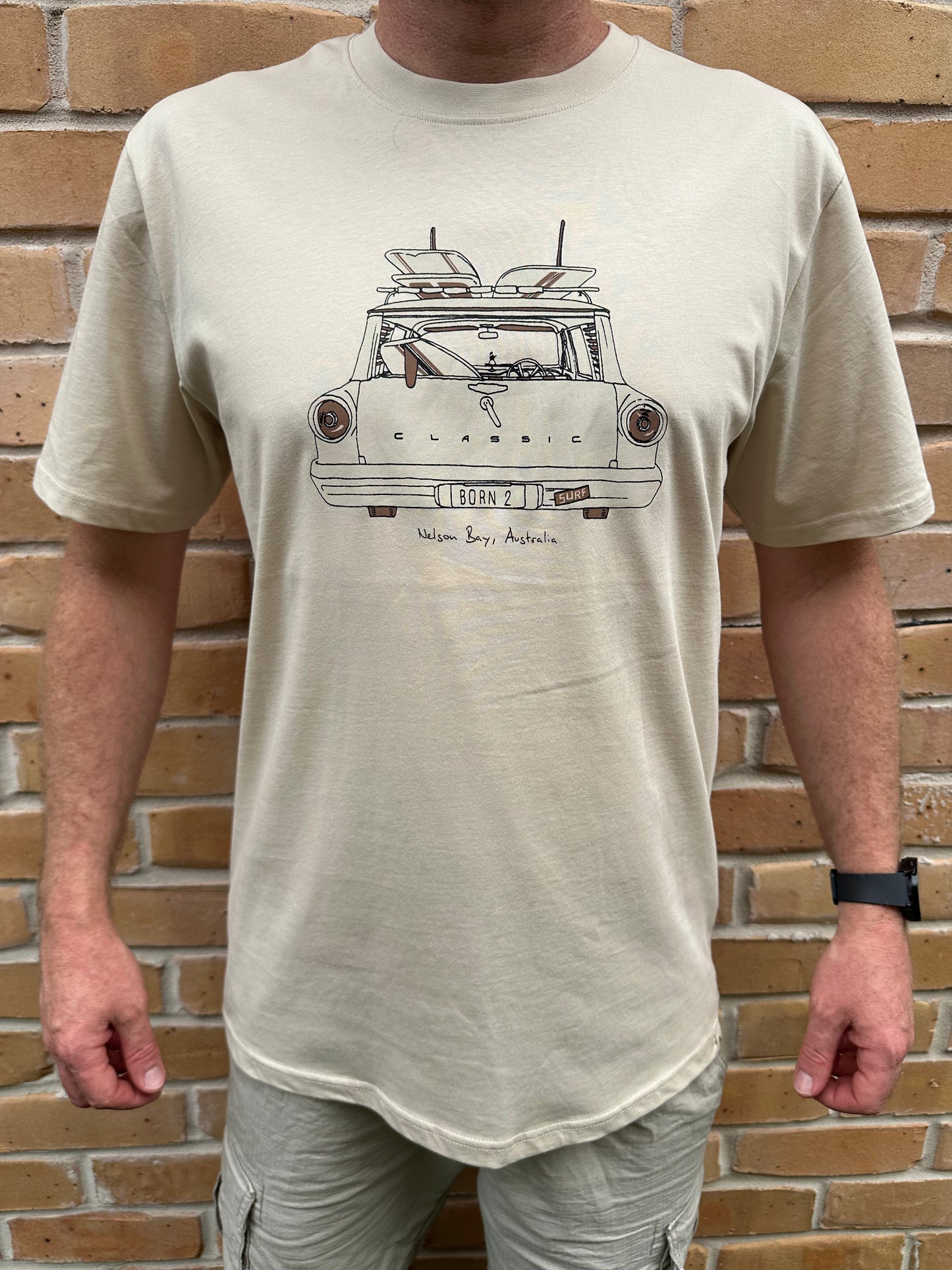 T-Shirt Men's Beach Wagon - Sand