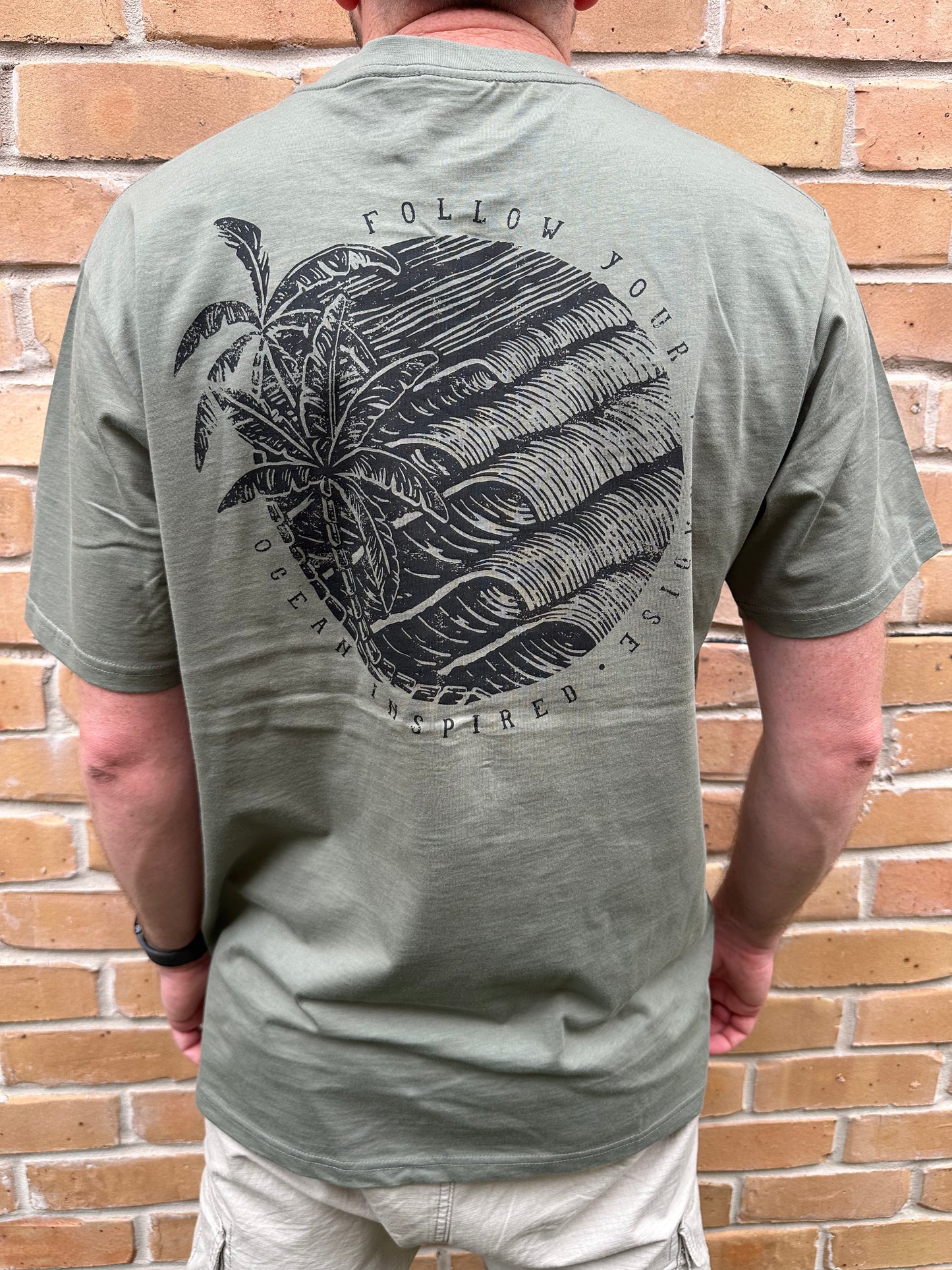 T-Shirt Men's Lino Waves - Military