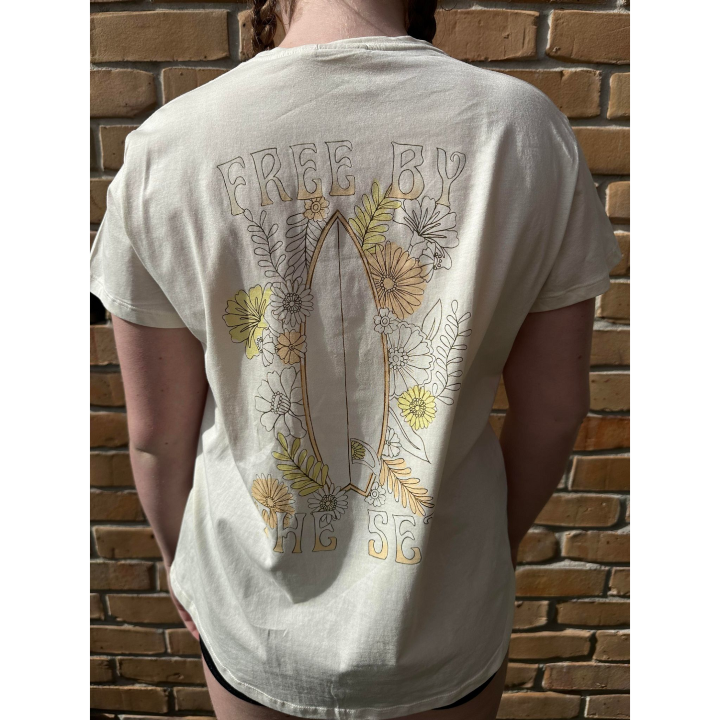 T-Shirt Women's Free By The Sea - Ivory