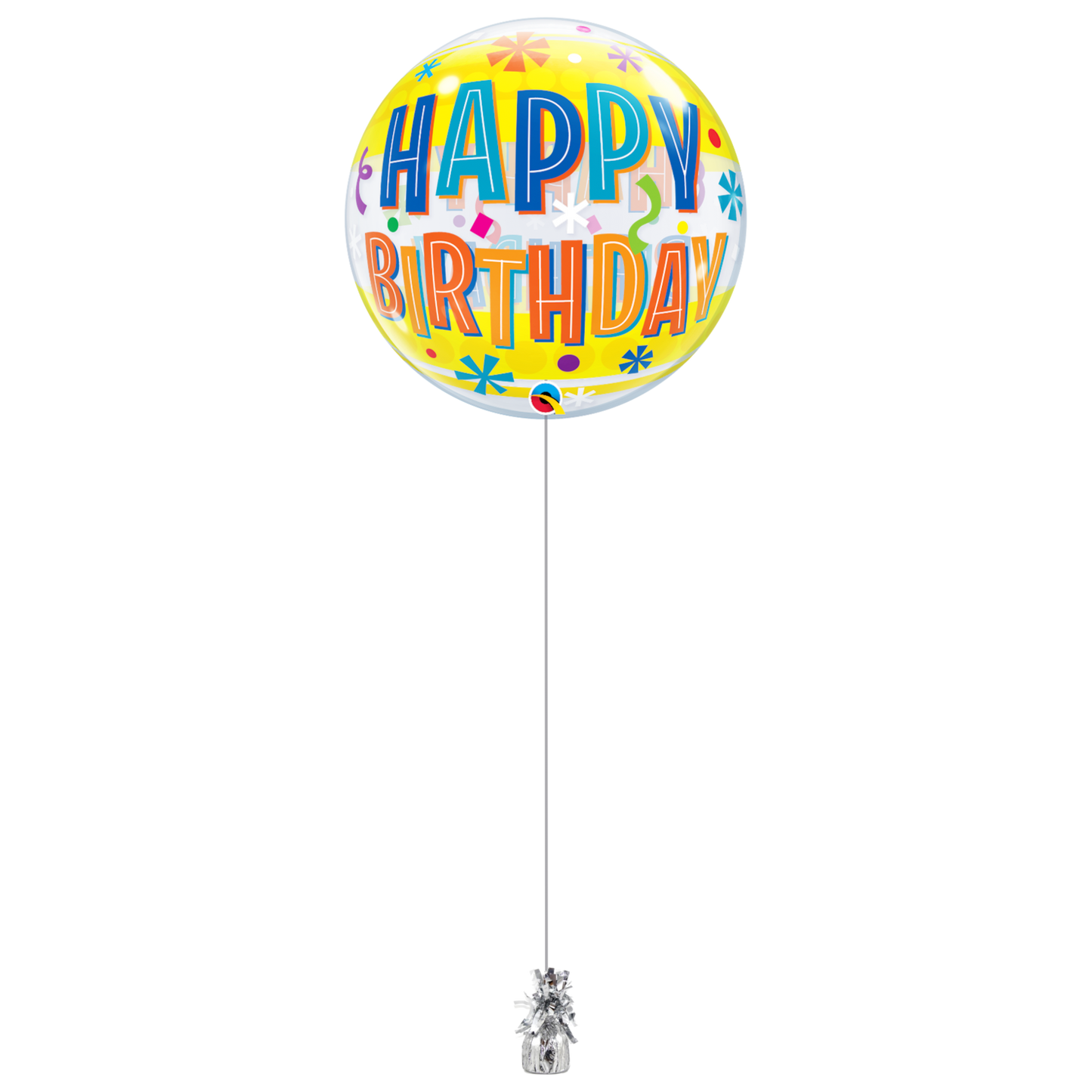 22″ (56cm) Bubble Helium Balloon on weight