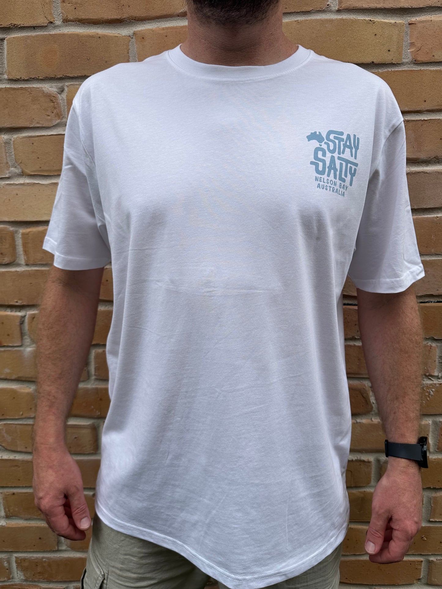 T-Shirt Men's Stay Salty Aus - White