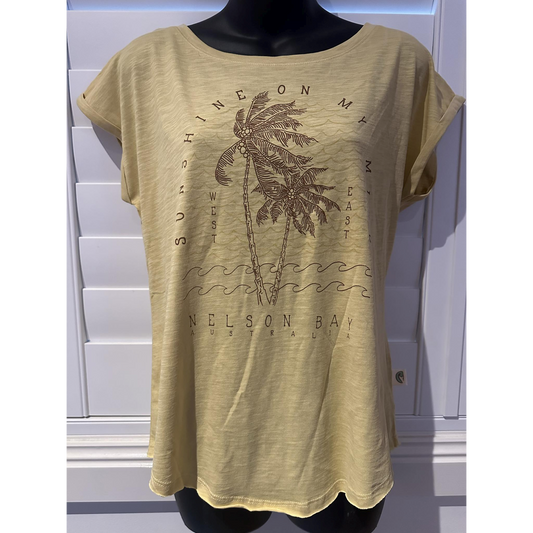 T-Shirt Women's Sunshine Palms - Honey
