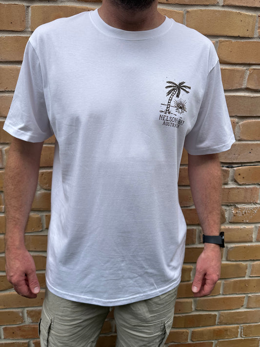 T-Shirt Men's Good Vibes Palm - White
