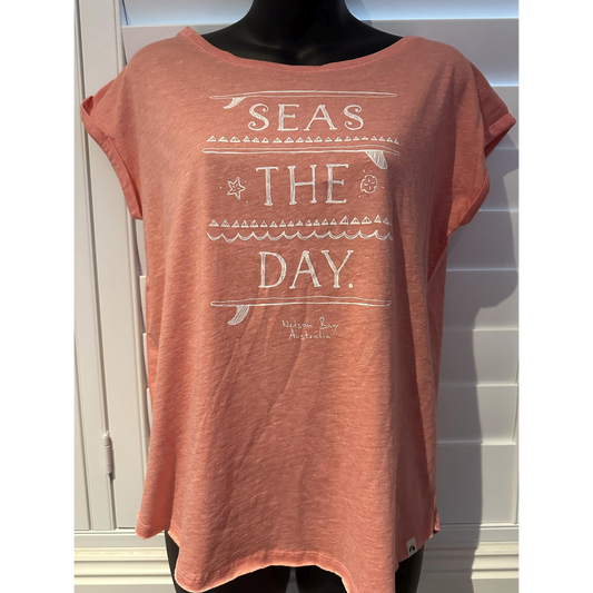 T-Shirt Women's Seas The Day - Coral Marle