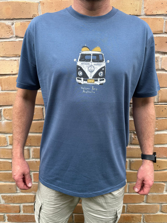 T-Shirt Men's Kombi Front - Blue Grey