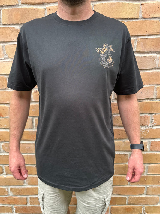 T-Shirt Men's Sunset Mermaid - Washed Black