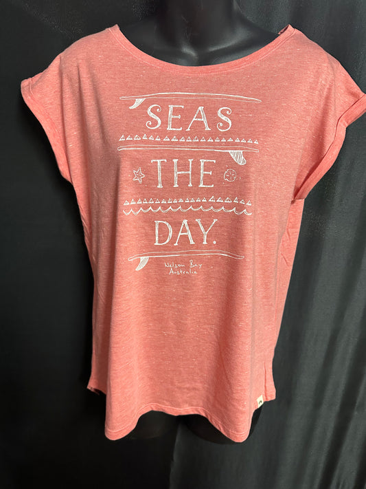 T-Shirt Women's Seas The Day - Coral Marle