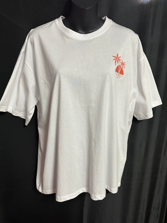 T-Shirt Women's Scenic Palms - White