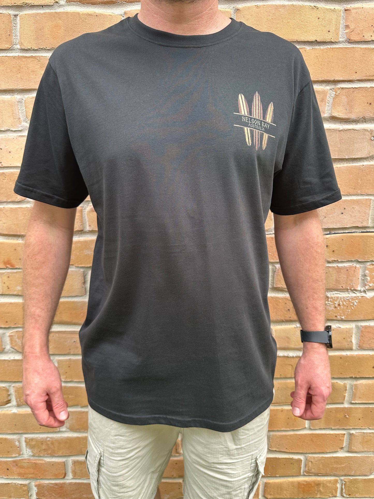 T-Shirt Men's Trio Boards - Washed Black