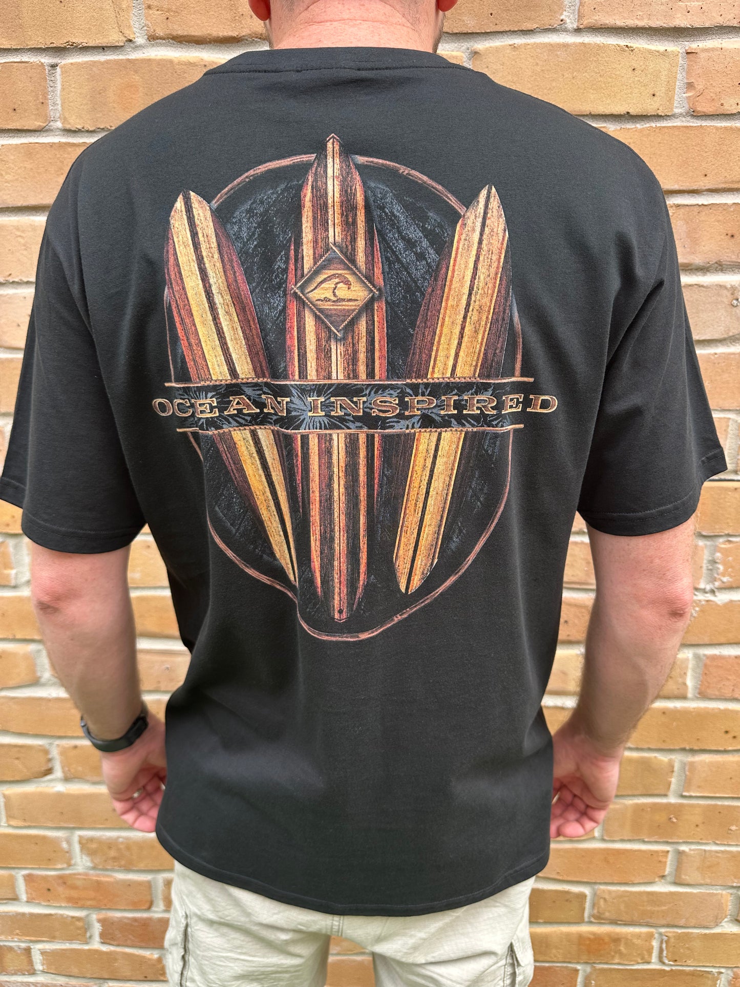 T-Shirt Men's Trio Boards - Washed Black