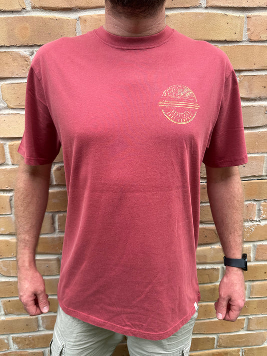 T-Shirt Men's Surf Badge - Wine