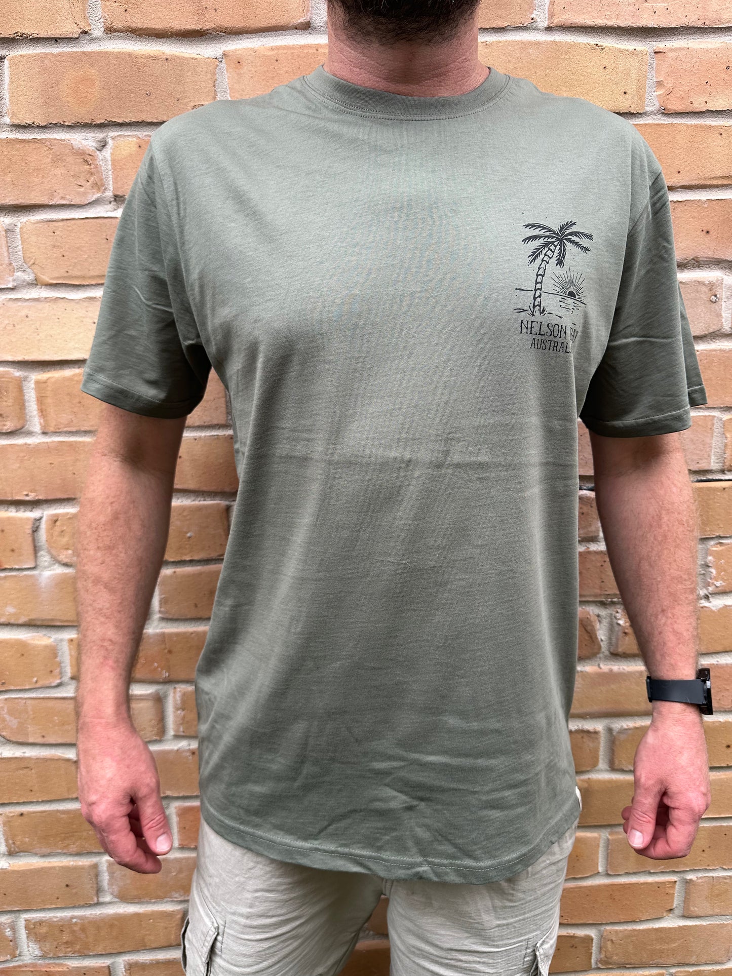 T-Shirt Men's Lino Waves - Military
