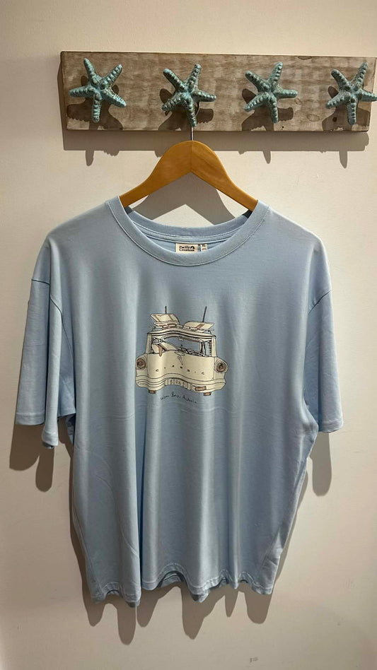 T-Shirt Men's Beach Wagon - Cloud Blue - Treasure Trove Online